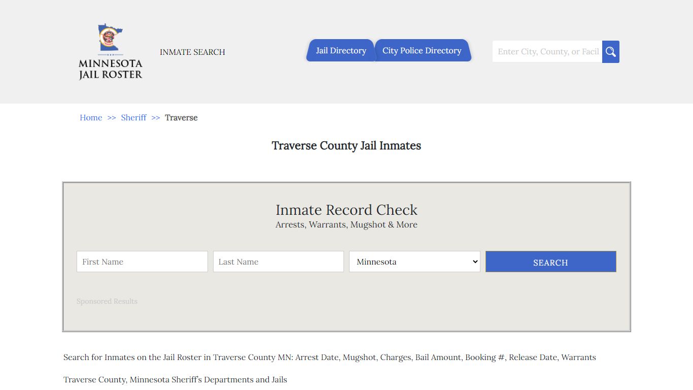 Traverse County Jail Inmates | Jail Roster Search